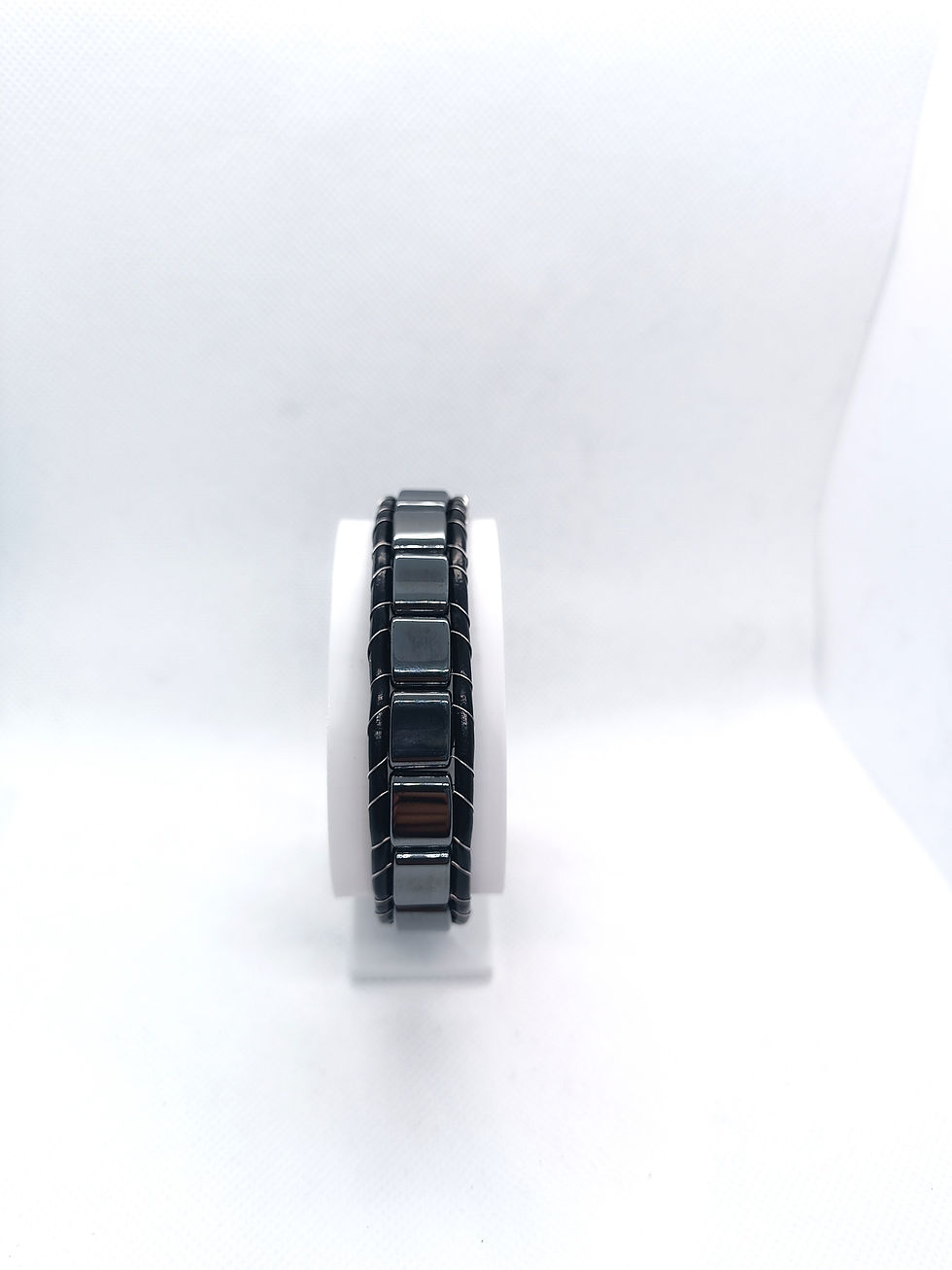 Thumbnail: Hematit Taşlı Örgü Erkek Bilekliği