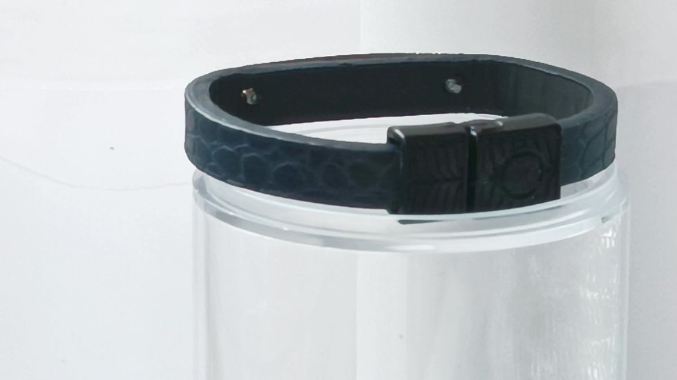 Küçük resim: Lacivert Erkek Deri Bileklik