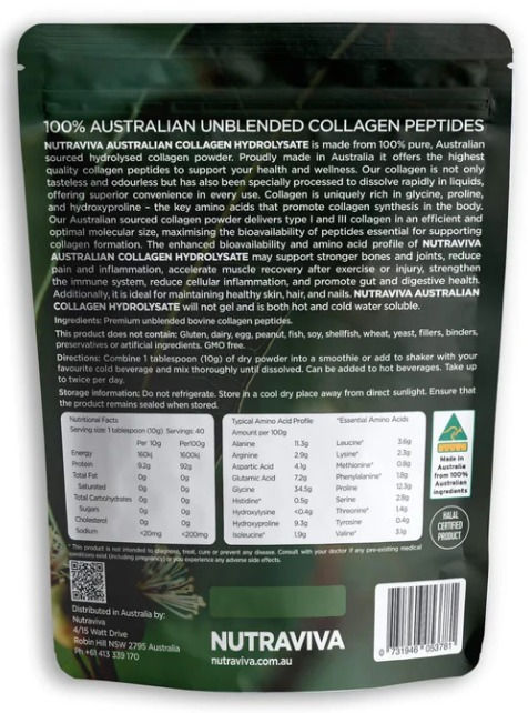 Nutraviva Australian Collagen Back View