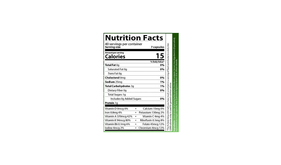 Thumbnail: Aim Supplement facts back view