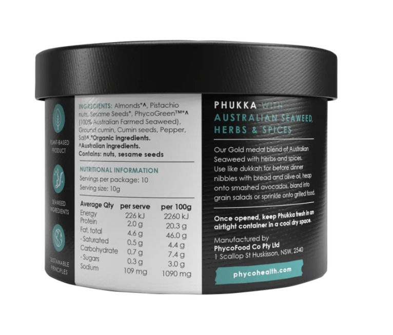 Phyco Health Phukka  Nutrition back view