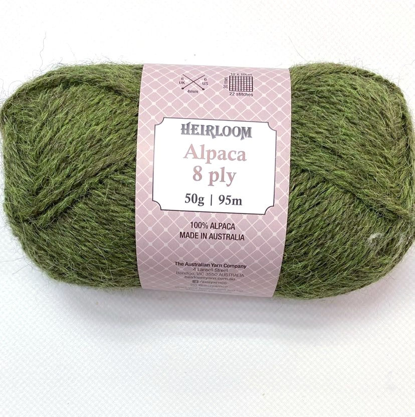 Thumbnail: So Soft Alpaca Wrap Kit in Heirloom Alpaca 8ply colour 6976 Moss Green