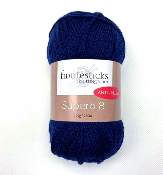 Thumbnail: Diamond Poncho Kit in Fiddlesticks Superb 8 Yarn Colour 70040 Navy