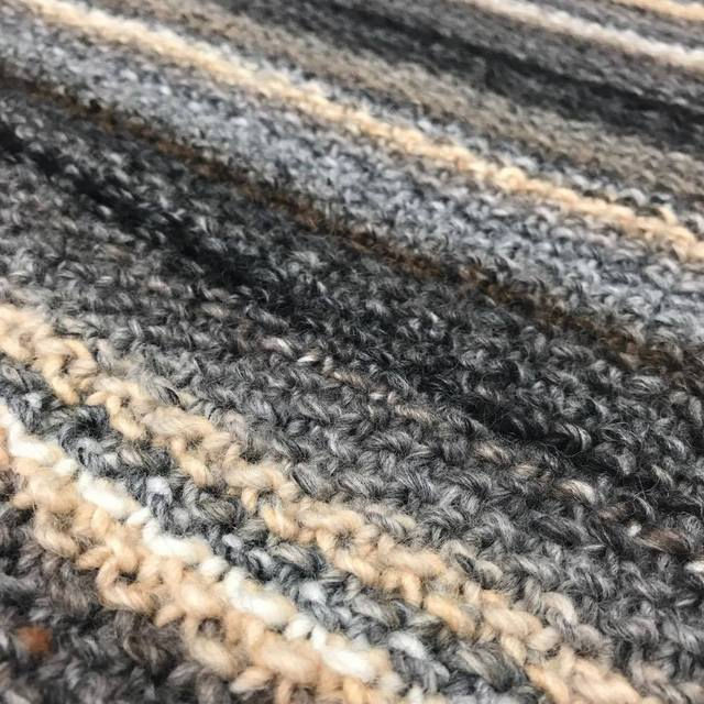 Close Up of Knitted Azteca Rug