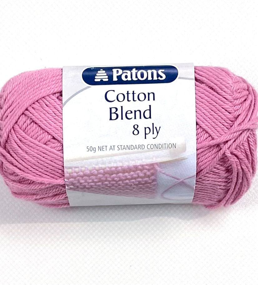 Patons Cotton Blend 8ply Colour 39 Wild Rose
