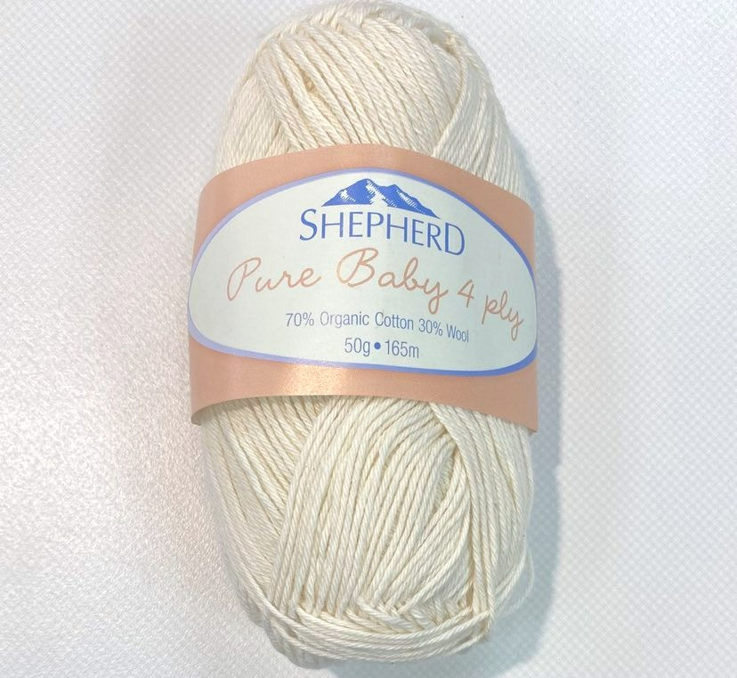 Shepherd Pure Baby 4ply Colour 4501 Chalk