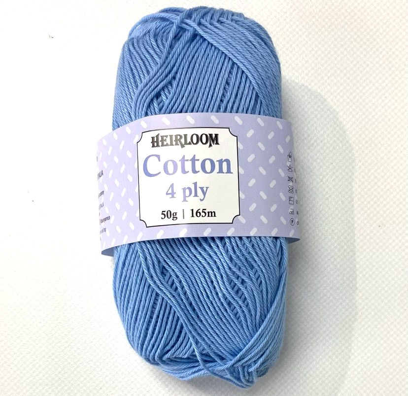 Thumbnail: Heirloom Cotton 4ply colour Bluebell