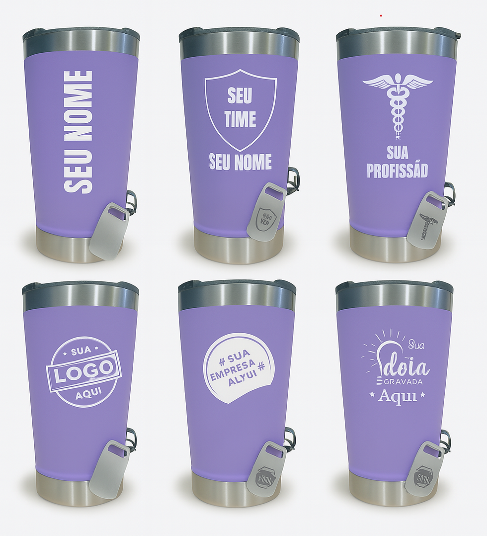 Miniatura: Copo térmico de inox 473ml com tampa abridor "cores claras" (Com Seu Logo)