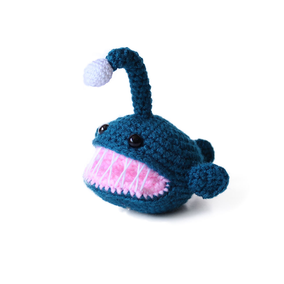 Thumbnail: Amigurumi Anglerfish Stress Ball – Crochet Fidget for Anxiety & Focus