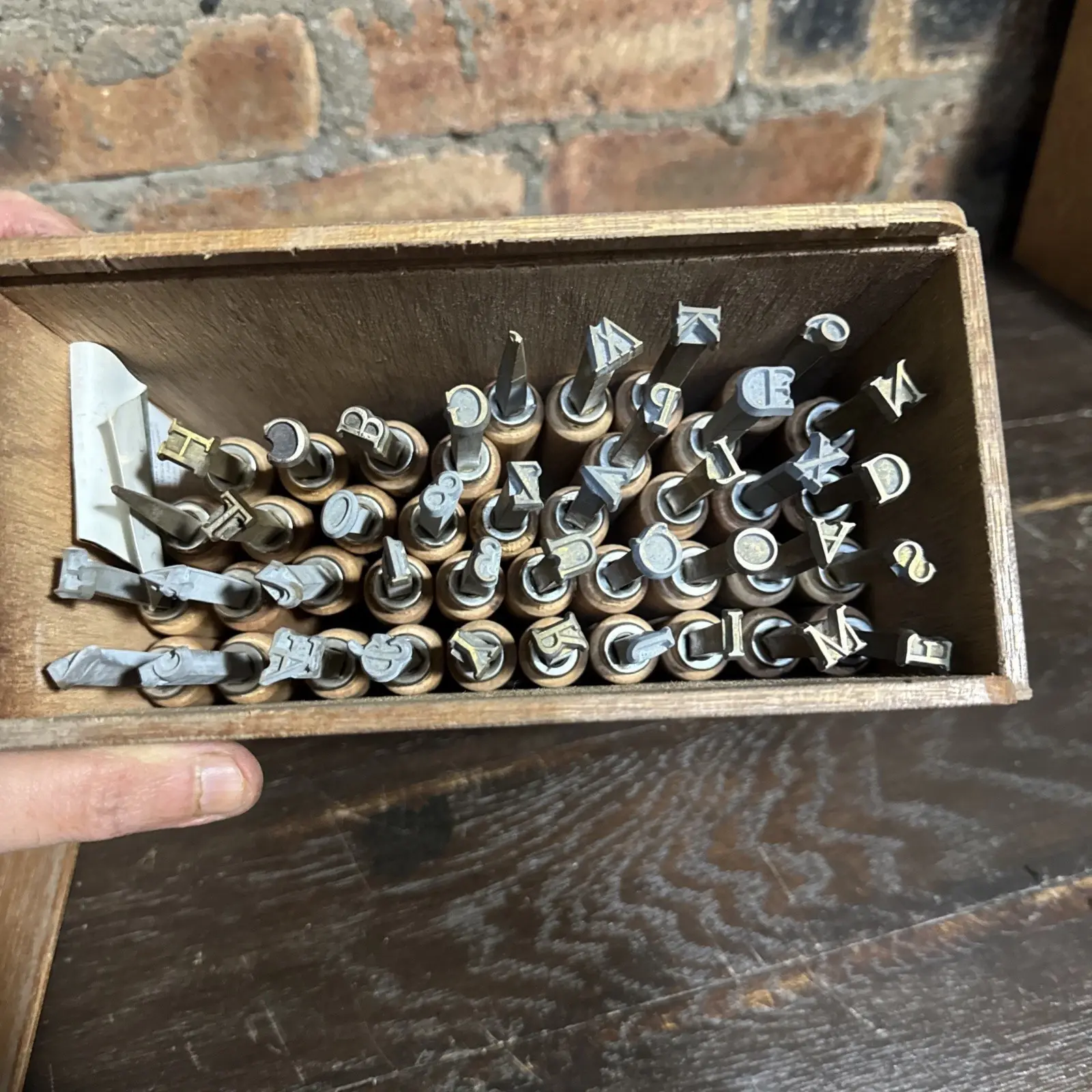 Bookbinding Brass Lettering Tools - A-Z, 1-9 + 30 pt Goudy OS Complete set 39