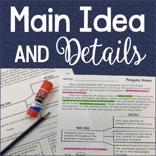 Identifying The Main Idea And Supporting Details