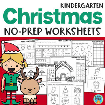 Christmas Worksheets for Kindergarten Math and Reading NO ...