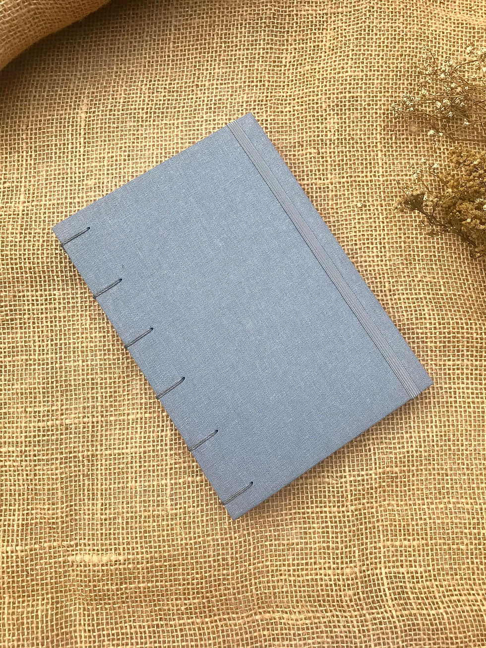 Miniatura: Caderno Artesanal Equilíbrio - Linho Cinza
