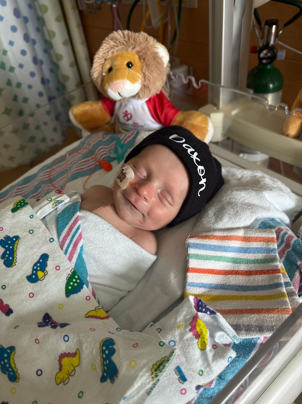 Daxon in the hospital