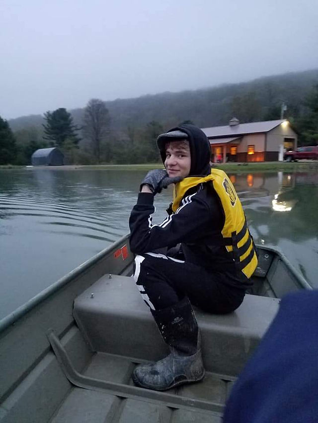 Westley on a canoe