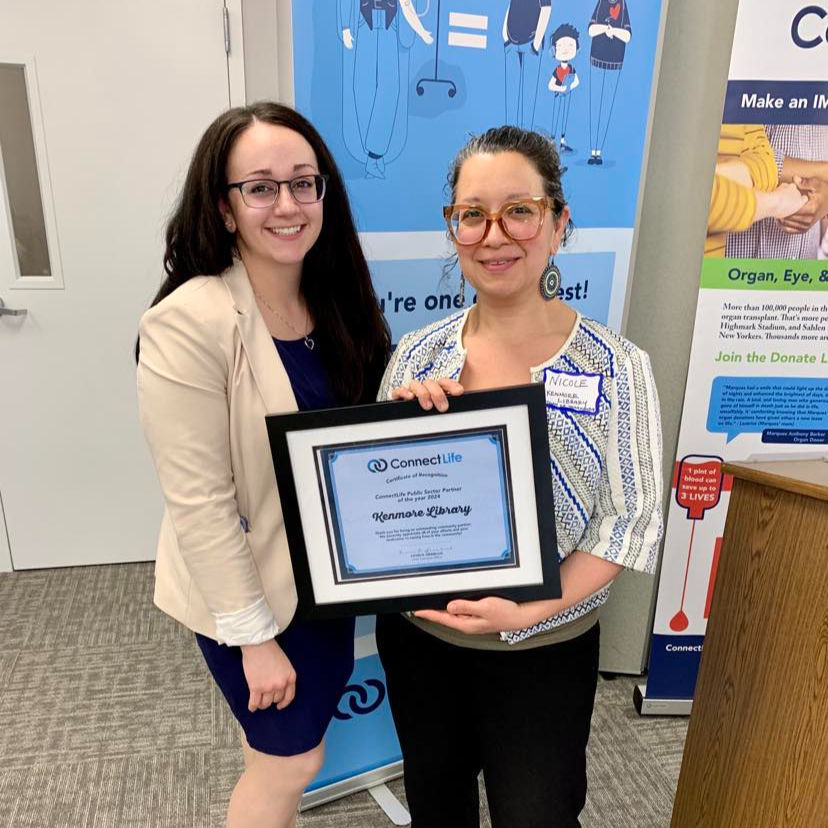Kenmore Library accepted ConnectLife’s Public Sector Partner of the Year 2024