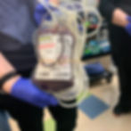 Blood donation bag donated by Ashley