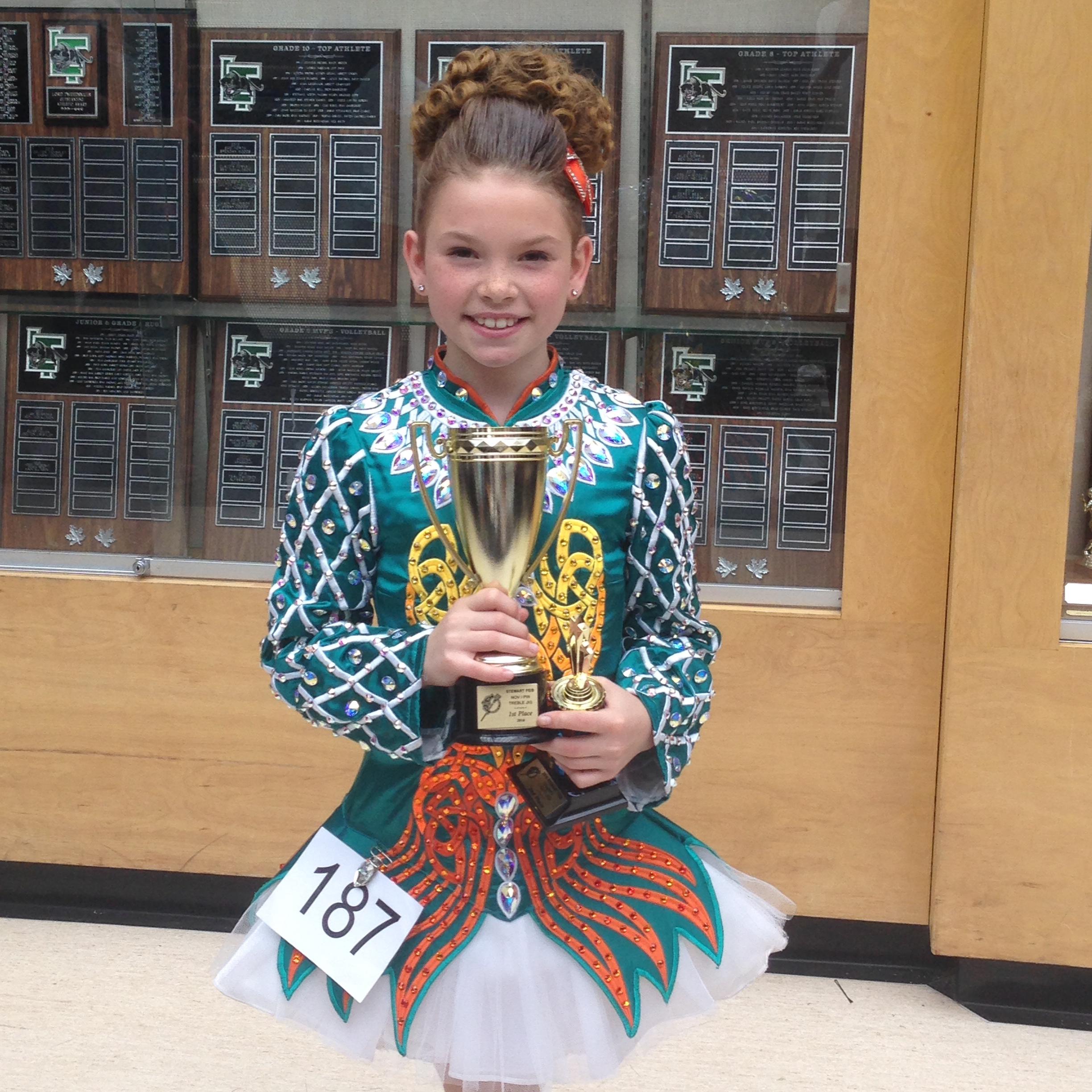 Kendra won 1st