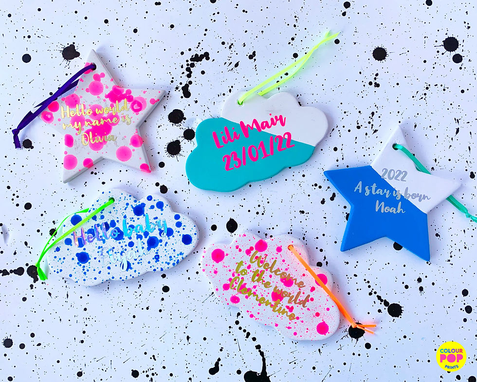 Thumbnail: Colourful New Baby Cloud Decoration