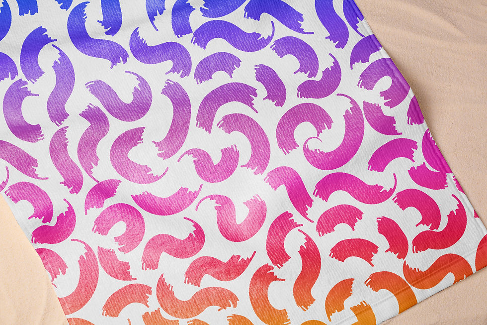 Thumbnail: Rainbow Squiggles Beach Towel