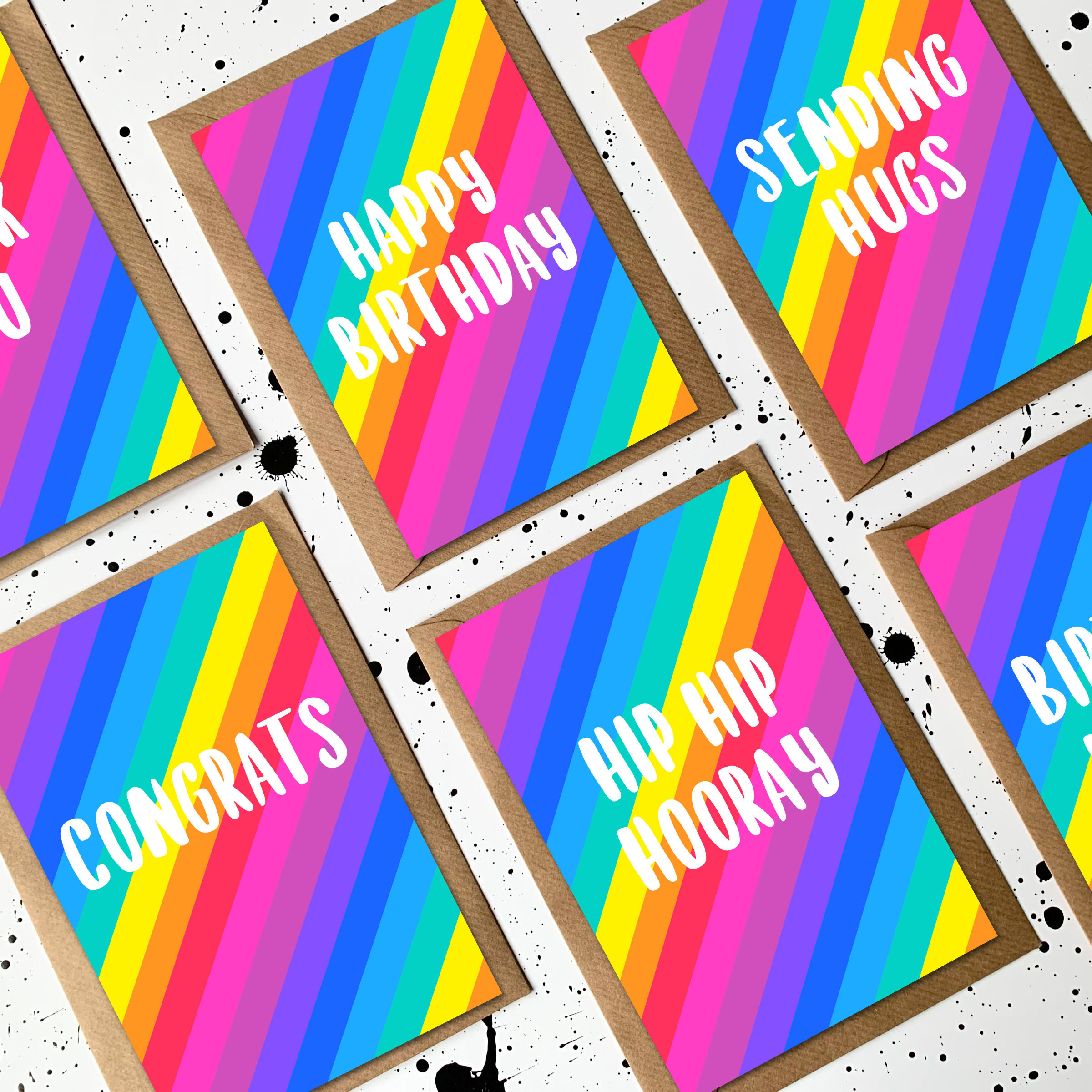 Rainbow Slogan Card Pack