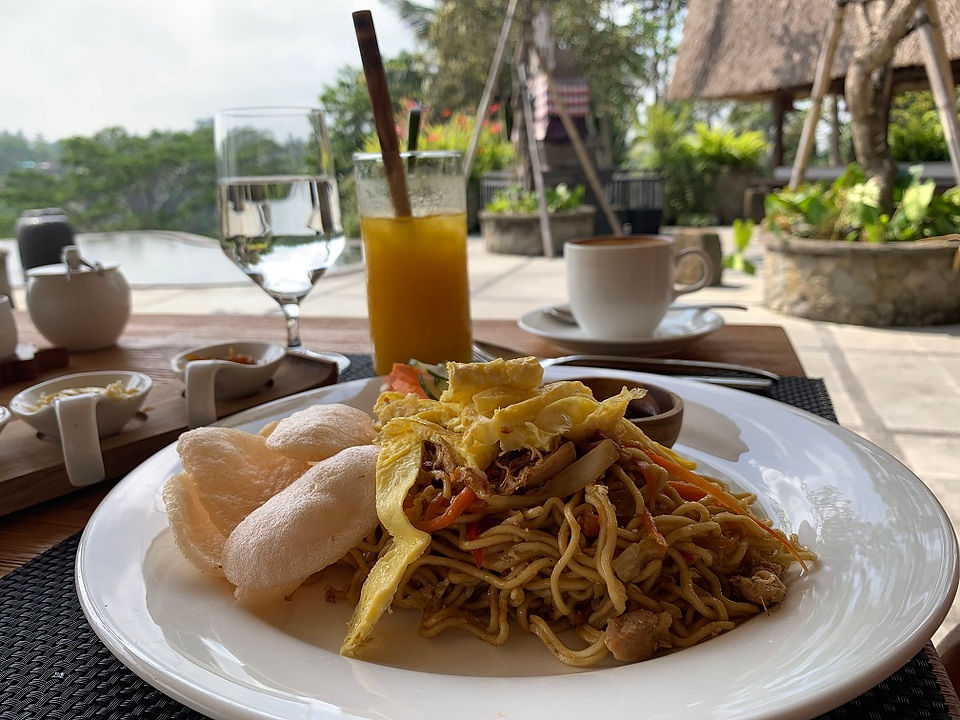 Bali Breakfast of Mie Goreng and Fresh Juice
