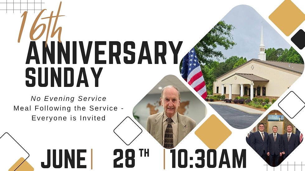 16th Anniversary Sunday