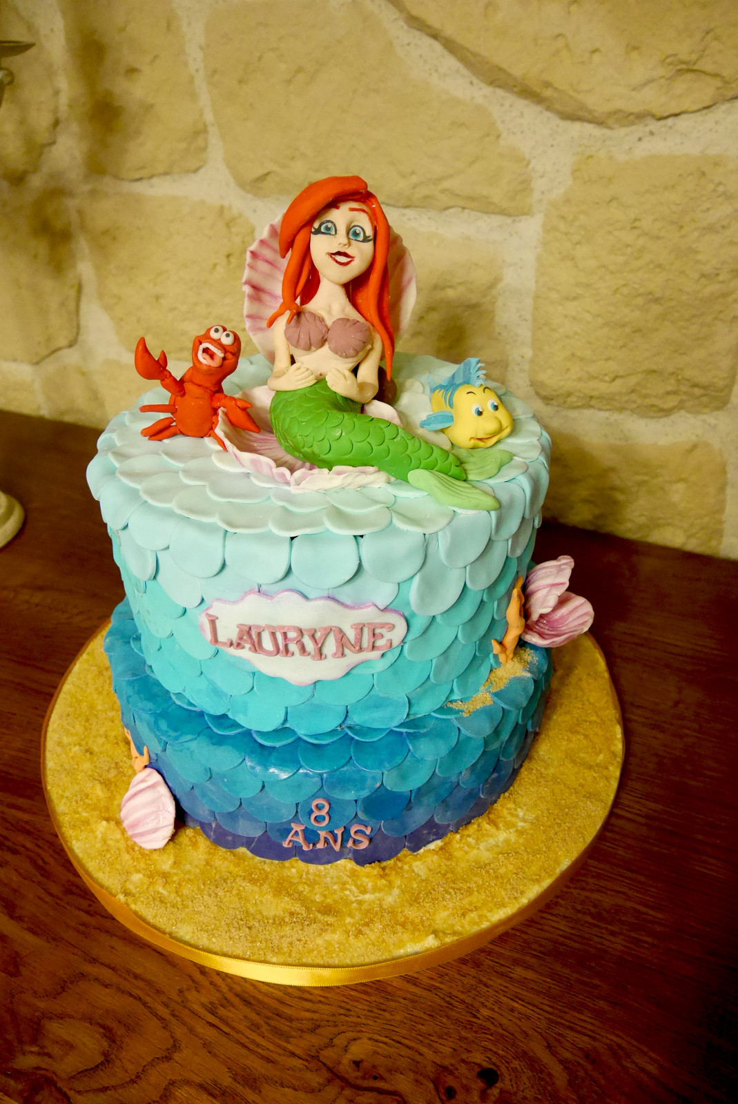 Gateau Pate A Sucre Anniversaire Enfant La Petite Sirene