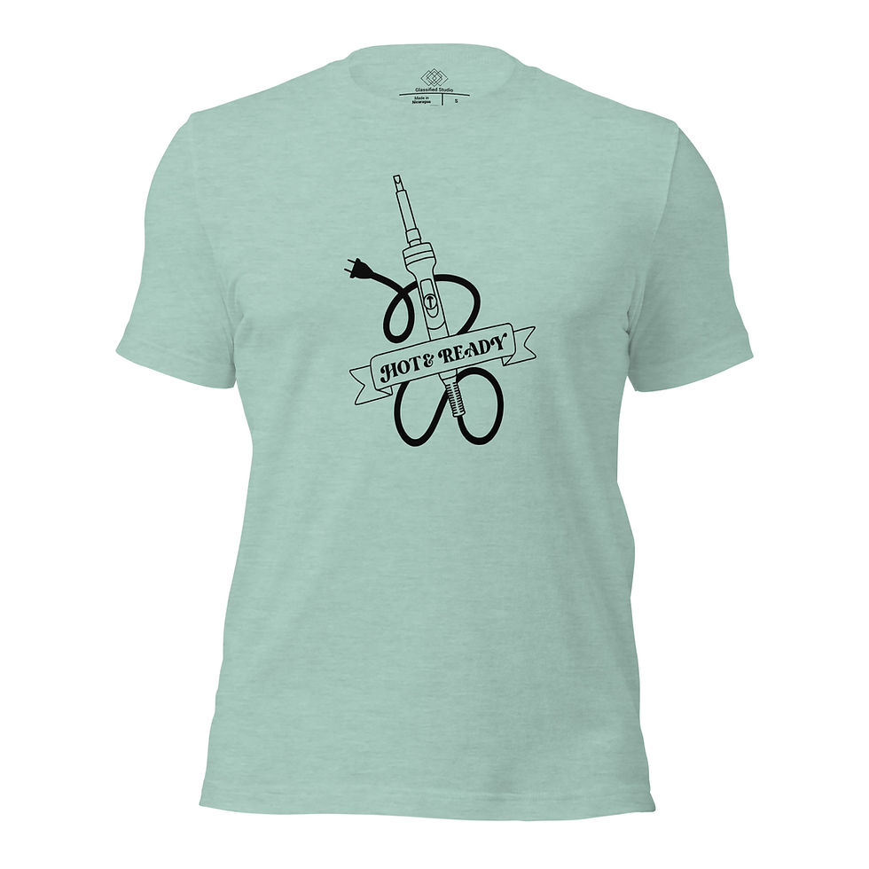 Thumbnail: Hot & Ready Soldering Iron Unisex t-shirt