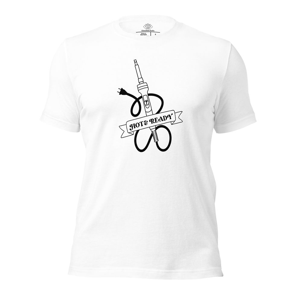 Thumbnail: Hot & Ready Soldering Iron Unisex t-shirt