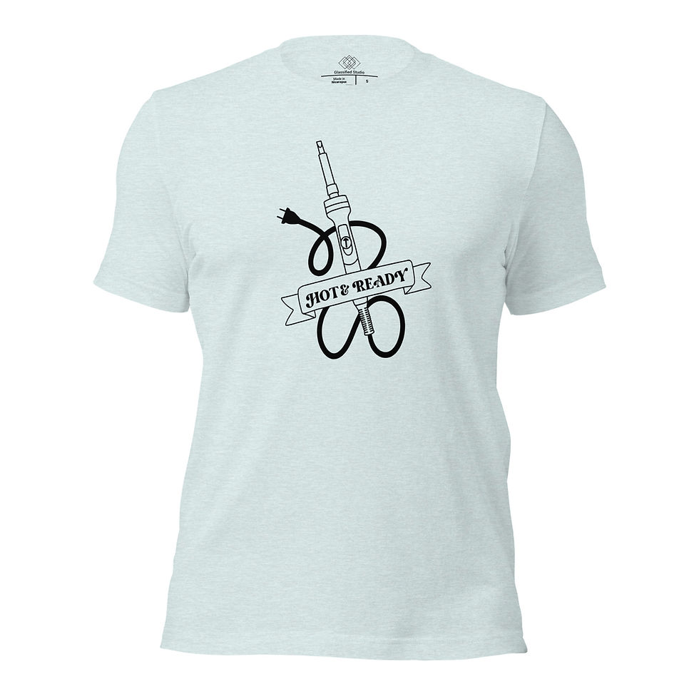 Thumbnail: Hot & Ready Soldering Iron Unisex t-shirt