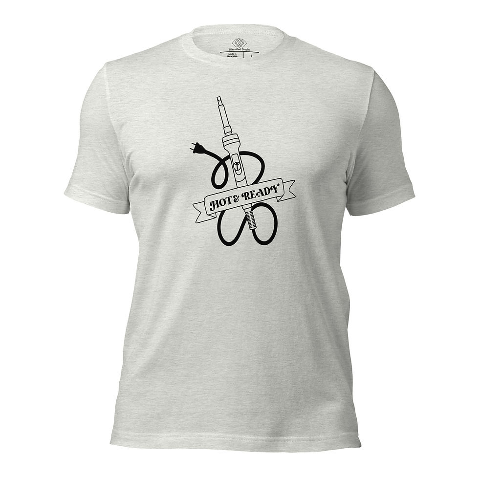 Thumbnail: Hot & Ready Soldering Iron Unisex t-shirt