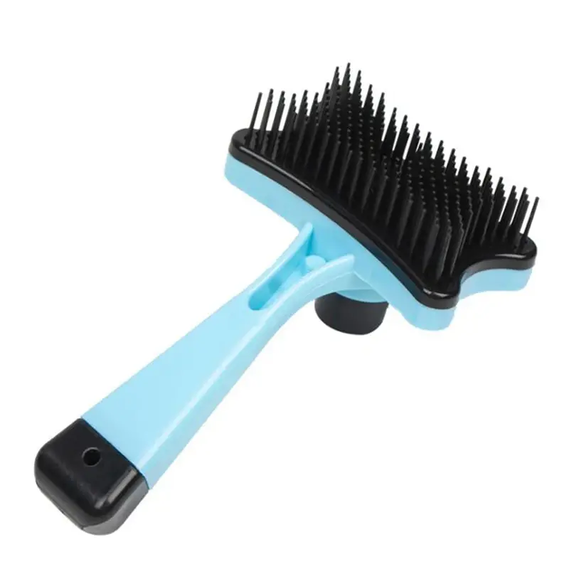 Thumbnail: Dog Brush Cat Grooming Brush Self Cleaning Static Free Massage Comb Stable Thick