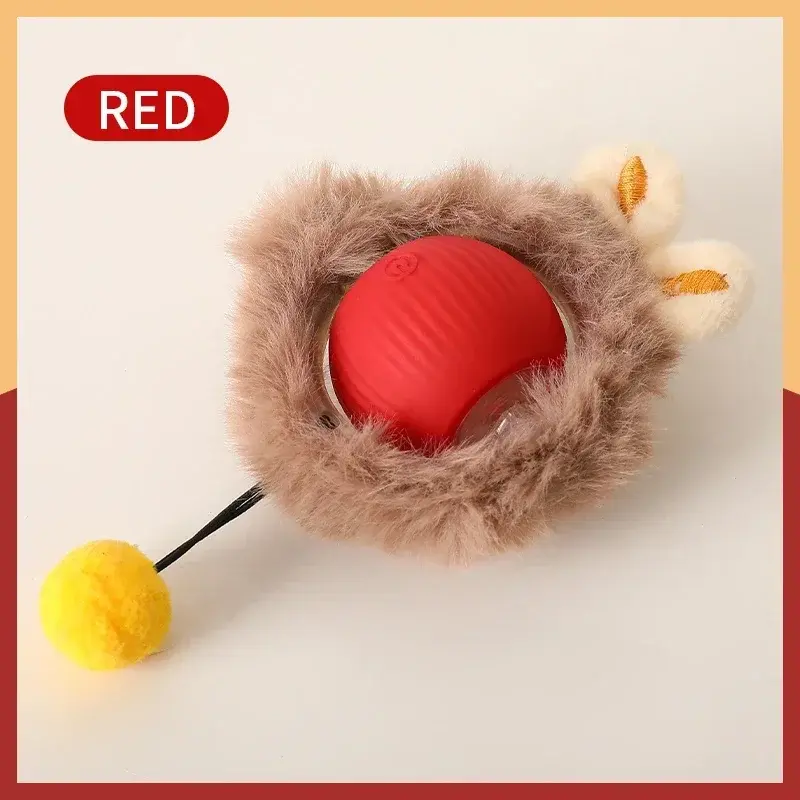 Thumbnail: Cat Interactive Ball Toys Automatic Rolling Ball Faux Tail Rechargeable Smart Pe