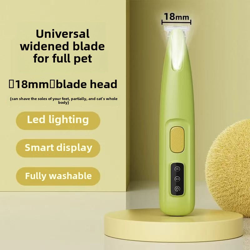 Thumbnail: New Dog Paw Trimmer with LED Light Fully Waterproof Pet Hair Trimmer with LED Di