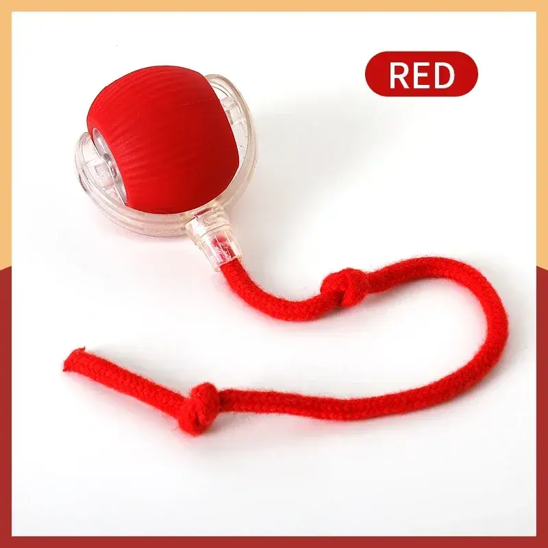Thumbnail: Cat Interactive Ball Toys Automatic Rolling Ball Faux Tail Rechargeable Smart Pe