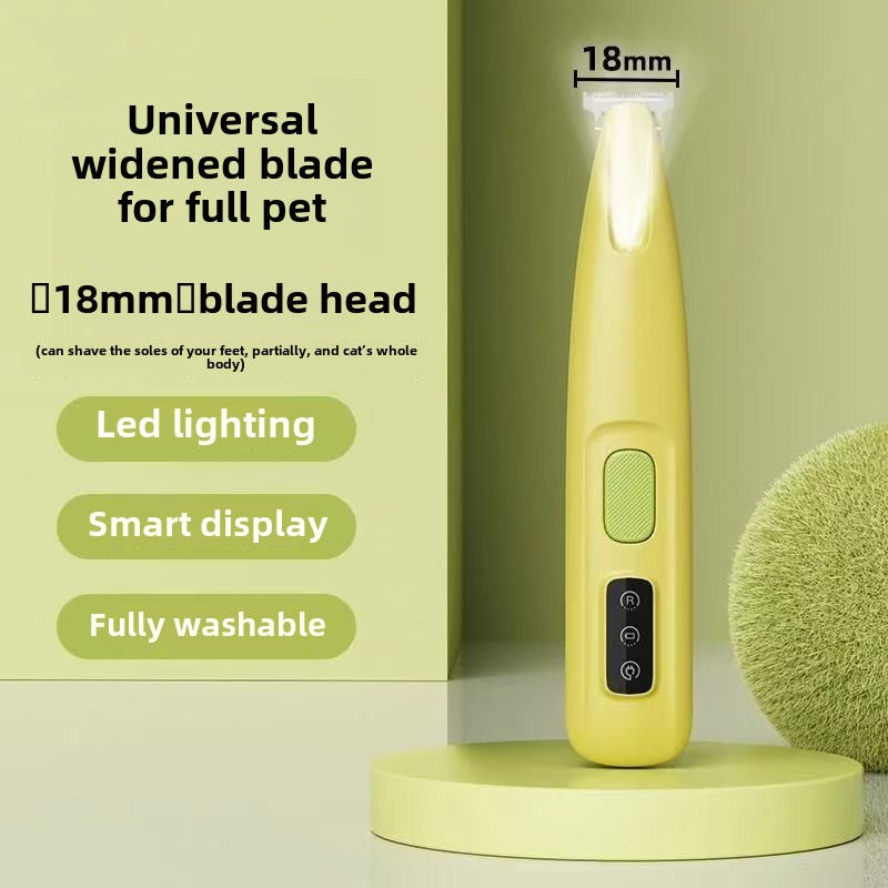 Thumbnail: New Dog Paw Trimmer with LED Light Fully Waterproof Pet Hair Trimmer with LED Di