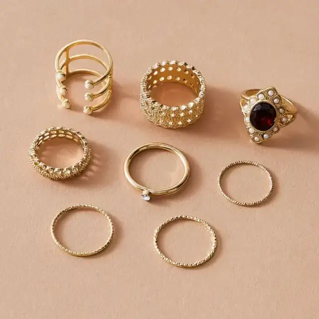 Thumbnail: 8Pcs/Set Korean ring Set