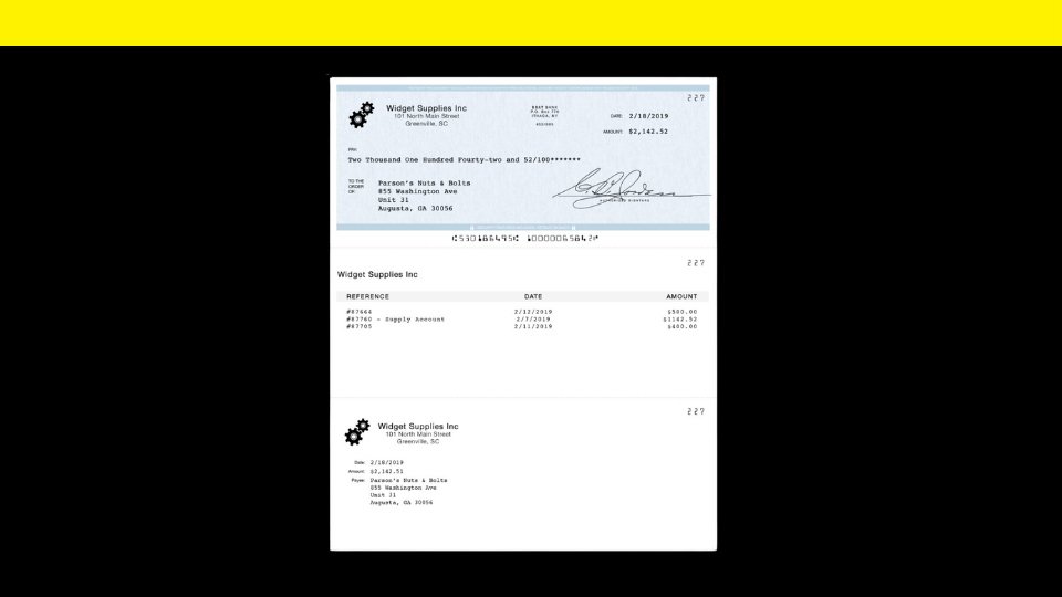 printed business checks