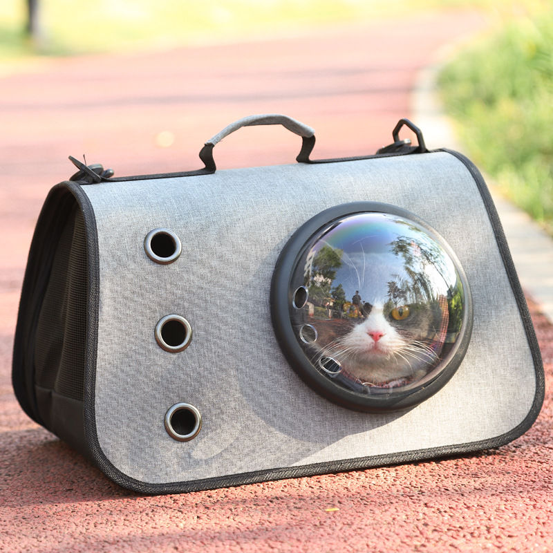 Thumbnail: Foldable Cat Backpack with Breathable Mesh Design