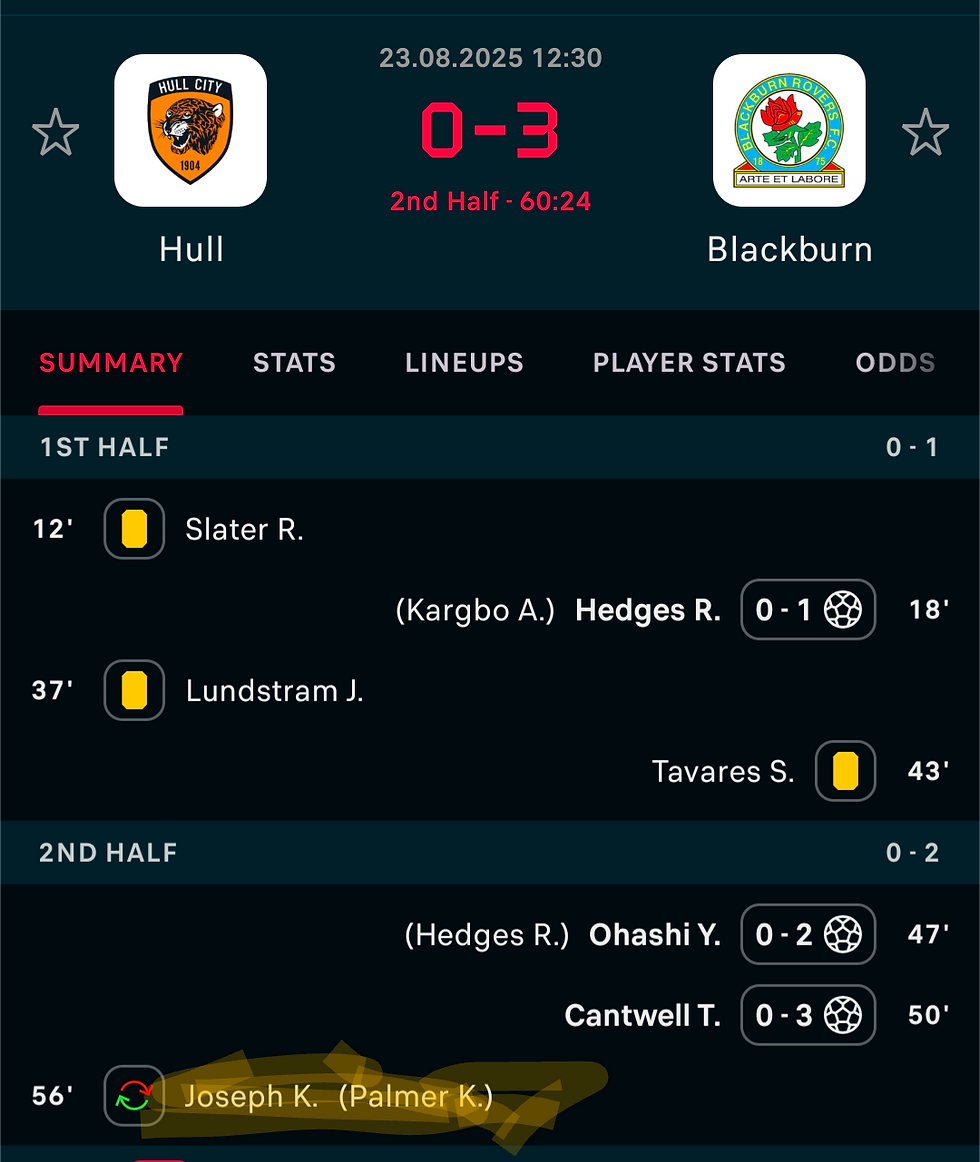 Kale Joseph on to score 4 late goals and be a hero?