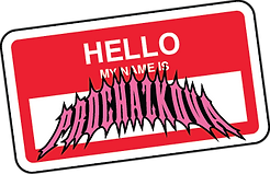 Marina lettering on a Sticker