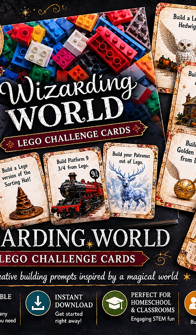 Wizarding World Lego Challenge Cards (Harry Potter-inspired Resource)