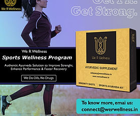 We R Wellness is an Ayurvedic supplement for athletes aimed at improving their strength, performance & recovery