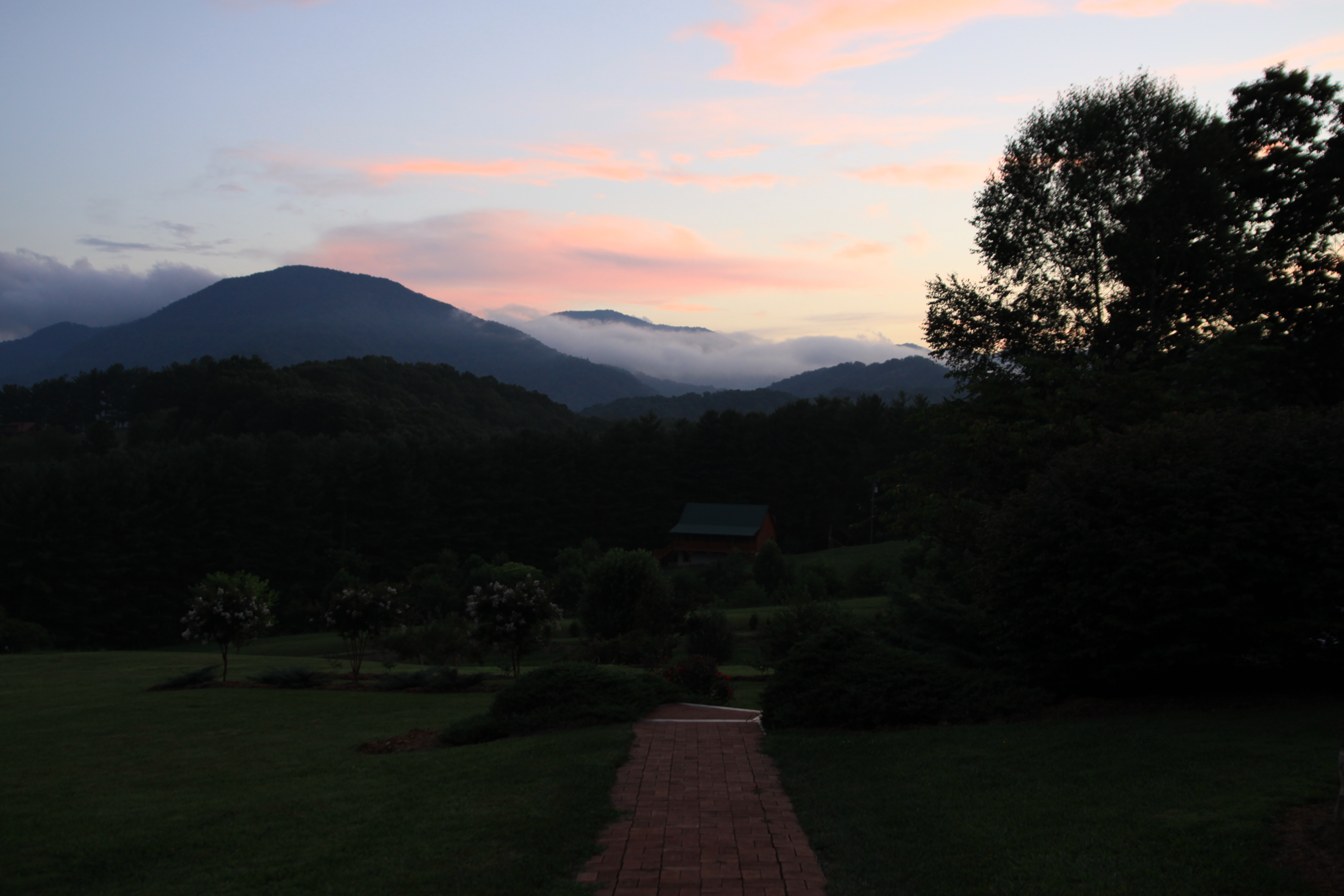 western mountains at dusk