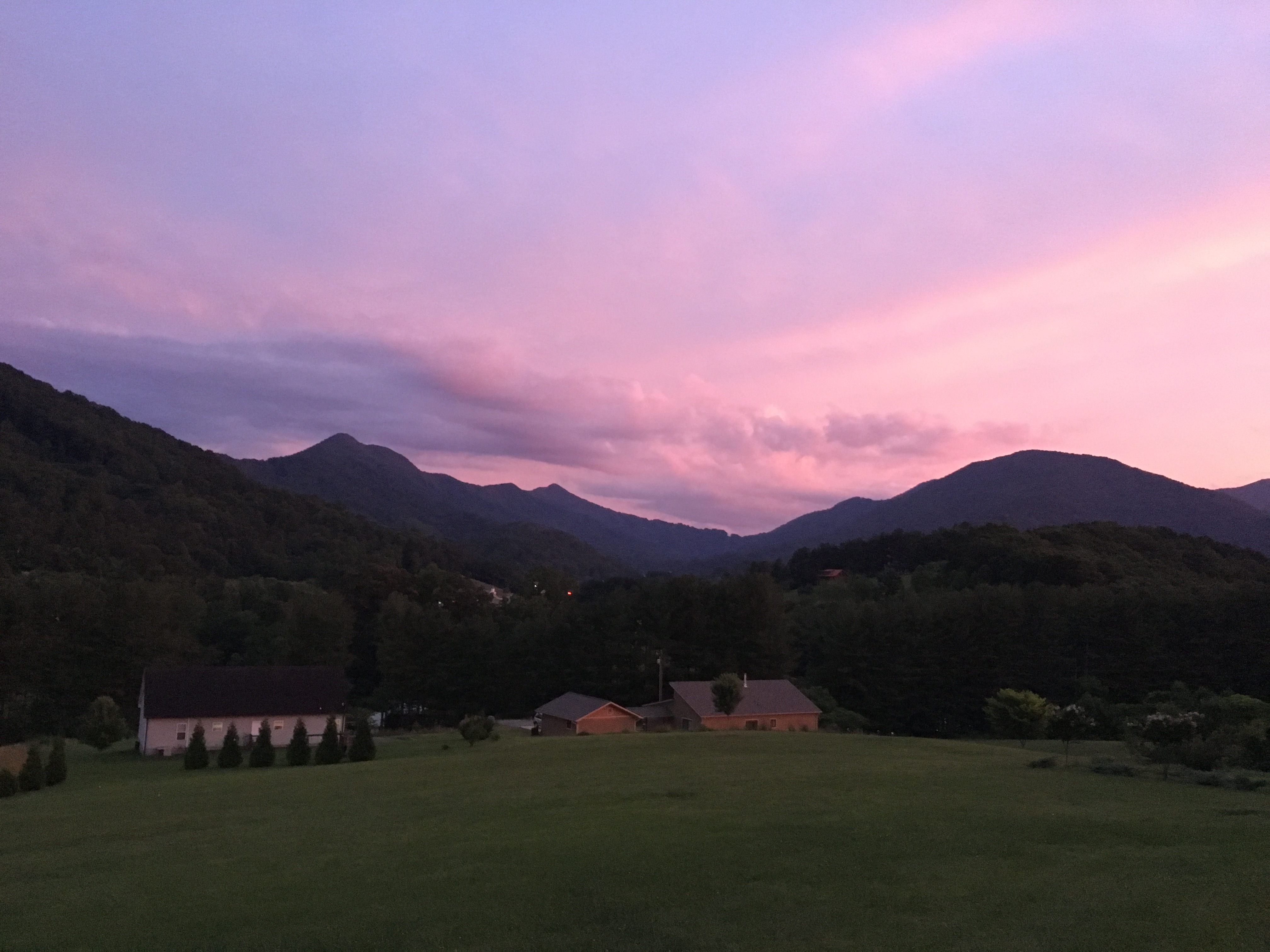 sunset on the southwest mountains