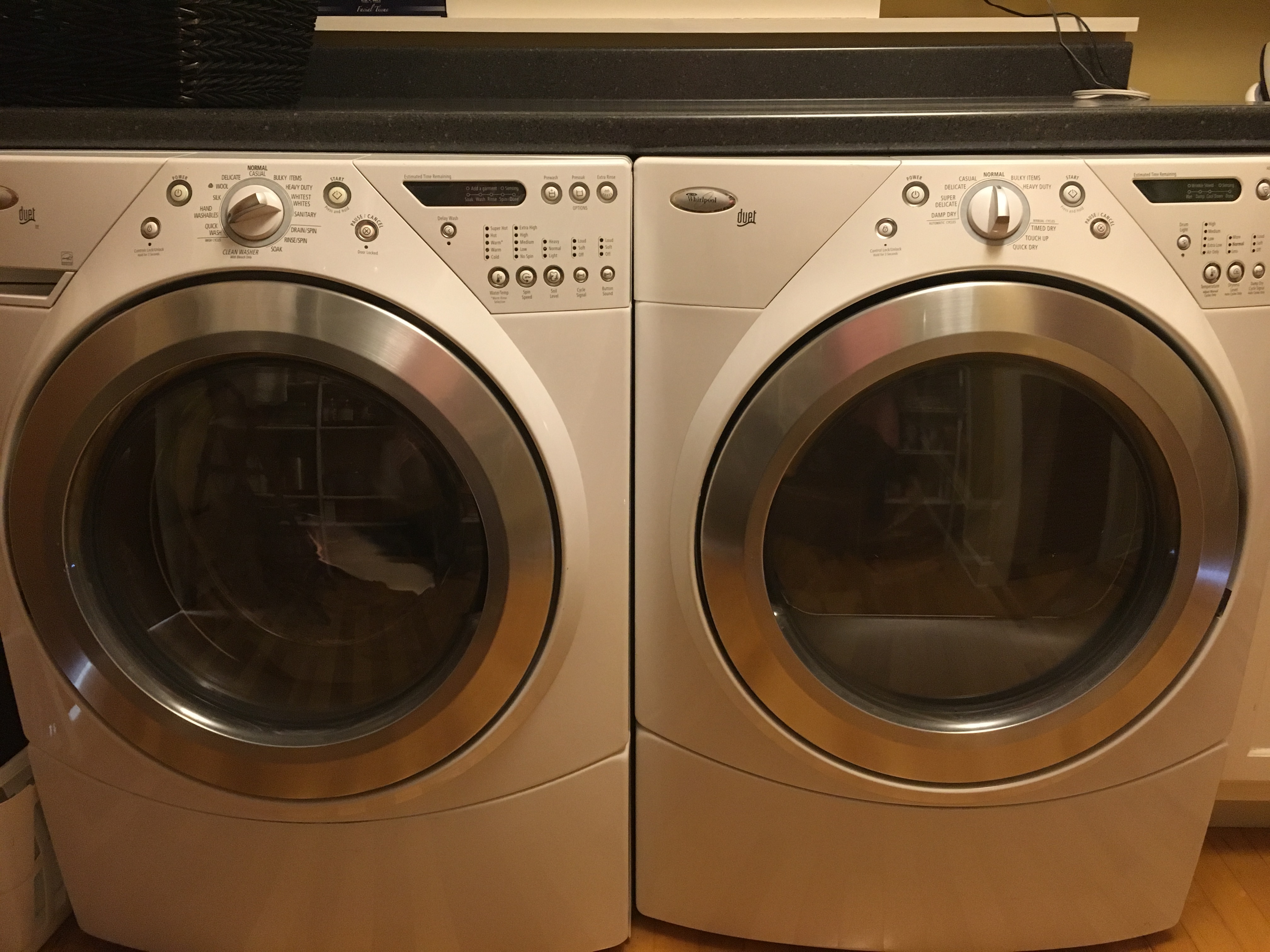 large capacity Whirlpool front loading washer and dryer