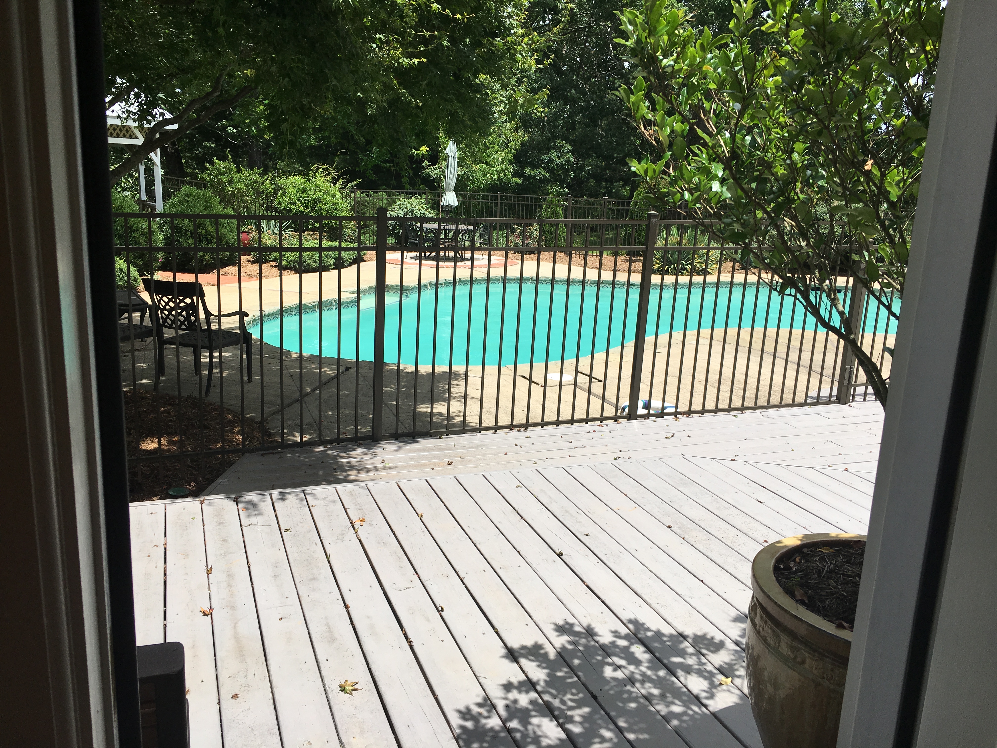 half bath access to pool