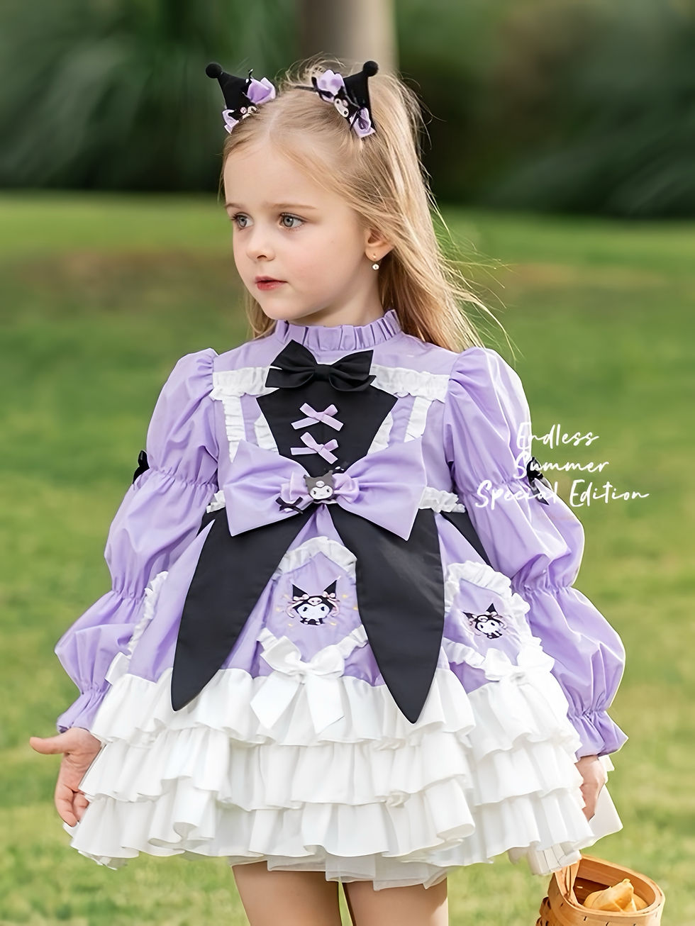 الصورة المصغرة: Royal Kuromi Girl Birthday Party Early Autumn Dress