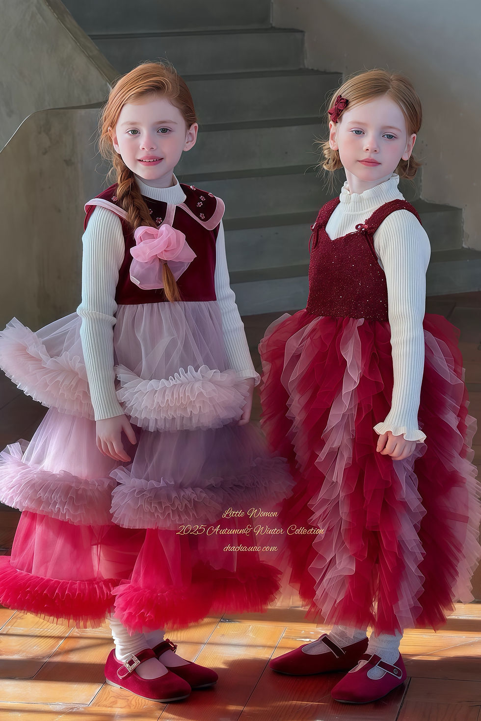 الصورة المصغرة: Ruby Stardust Christmas Autumn Winter Girl Holiday  Dress